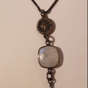 Long Y bronze necklace